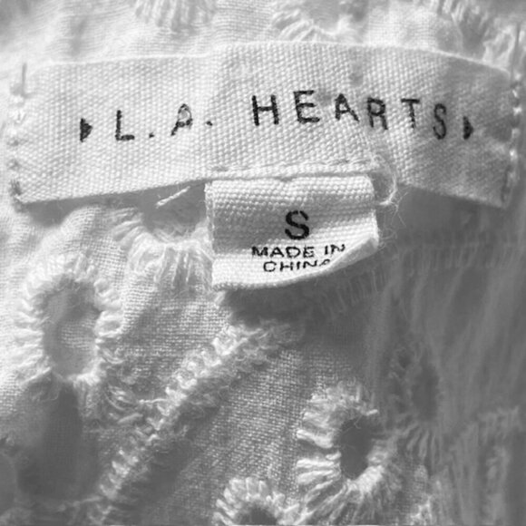 PACSUN L. A. Hearts White Eyelet Romper - Size Small - Picture 5 of 7